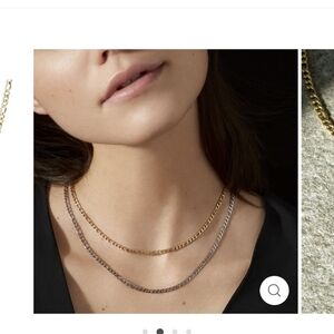 Elegant Gold and Silver Chain Necklace Set